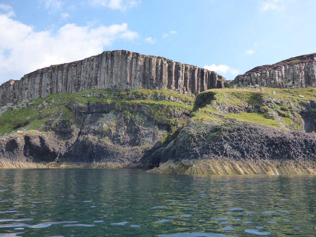 Basalt cliff and Fossils ,Ardtun,Bunessan,Isle of Mull