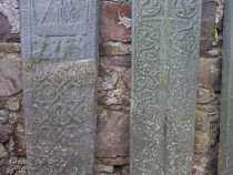 Iona school carved stones Inch Kenneth Mull