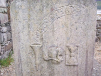 Arise ye dead gravestone Inch Kenneth Isle of Mull