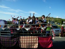 Ross of Mull Gala Parade Fionnphort Isle of Mull Mull Pipe Band