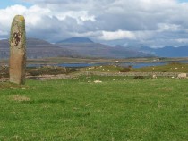 Tiraghoil standing Stone Loch Scridain Ben More Burg Isle of Mull