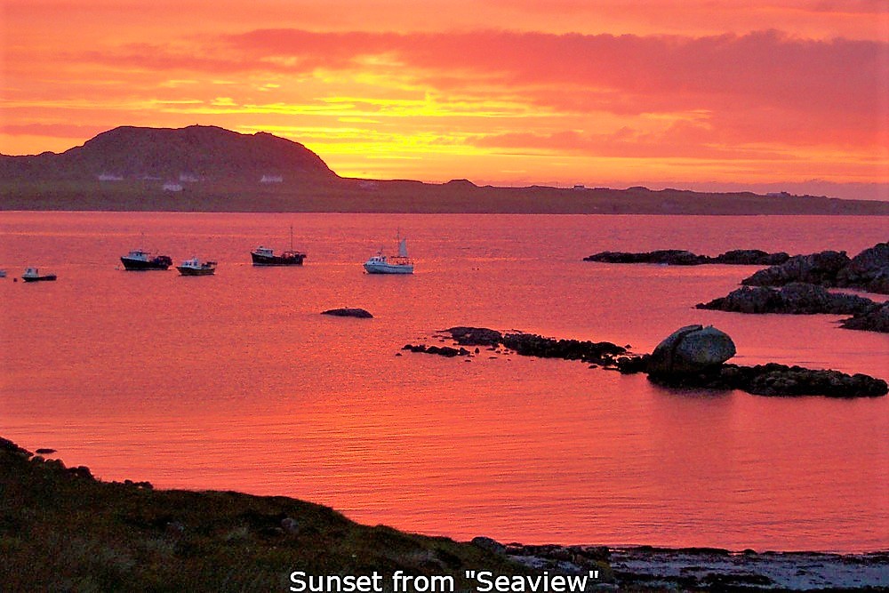 Sunset, Seaview, bed and breakfast, Fionnphort, Isle of Mull